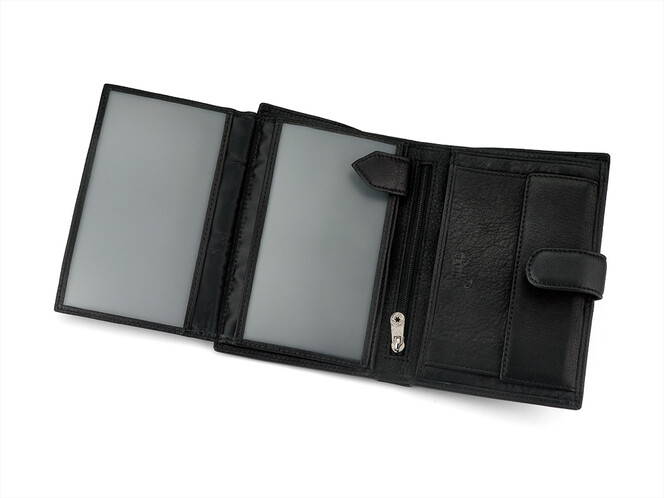 Кожаное мужское портмоне Мont Blanc 3004 чёрный, фото , изображение 5