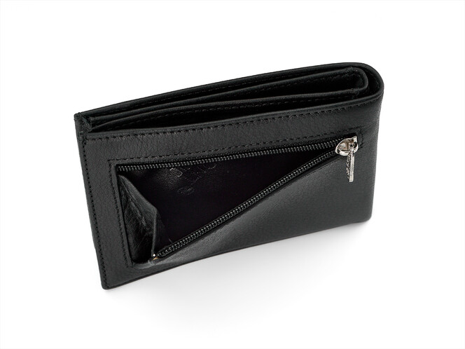 Тонке чоловіче шкіряне портмоне-затискач Mont Blanc 3006 чорний, фото , зображення 6