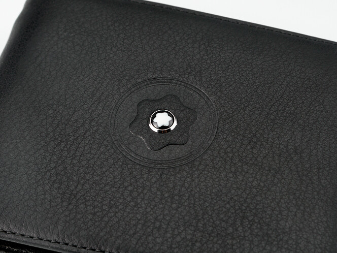 Тонке чоловіче шкіряне портмоне-затискач Mont Blanc 3006 чорний, фото , зображення 7