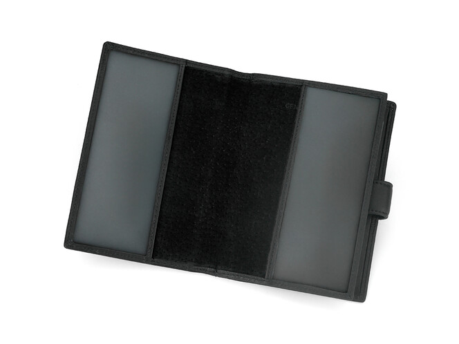 Кожаная мужская обложка для документов Mont Blanc 3012 чёрная, фото , изображение 2