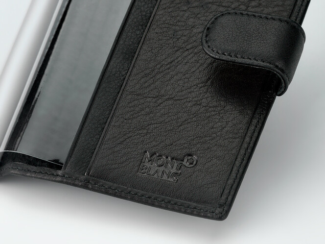 Кожаная мужская обложка для документов Mont Blanc 3012 чёрная, фото , изображение 7