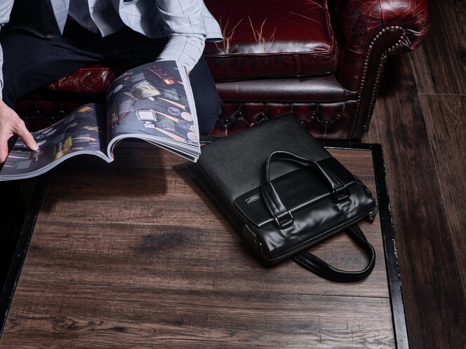 Вертикальна чоловіча сумка з натуральної шкіри LeGRAND collection 319-2 Black чорна, Колір: Чорний, фото , зображення 10