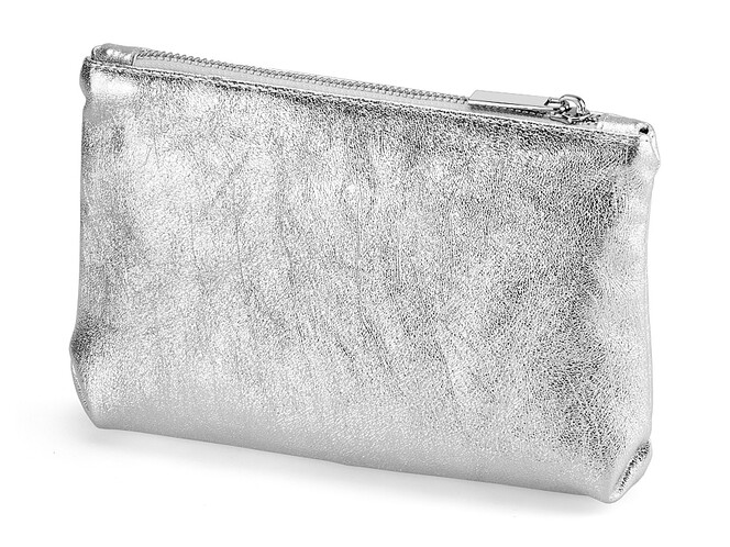 Жіноча косметичка з натуральної шкіри LeGRAND collection V07 S срібляста, Колір: Срібний, фото , зображення 2