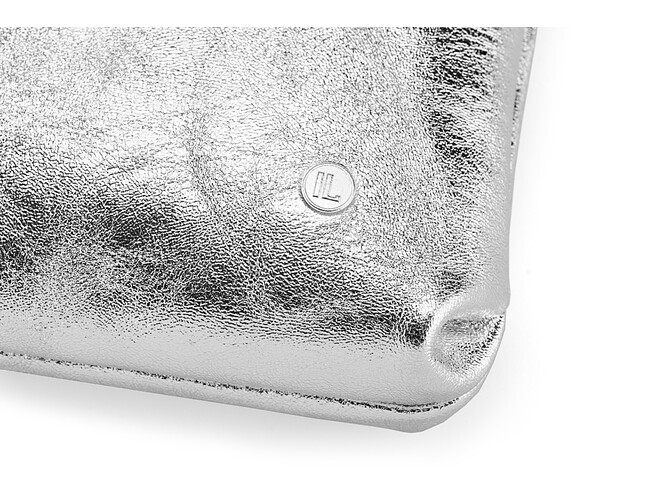 Жіноча косметичка з натуральної шкіри LeGRAND collection V07 S срібляста, Колір: Срібний, фото , зображення 6