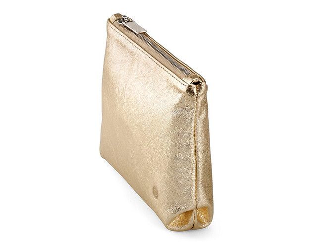 Жіноча косметичка з натуральної шкіри LeGRAND collection V07 G золотиста, Колір: Золотистий, фото , зображення 3