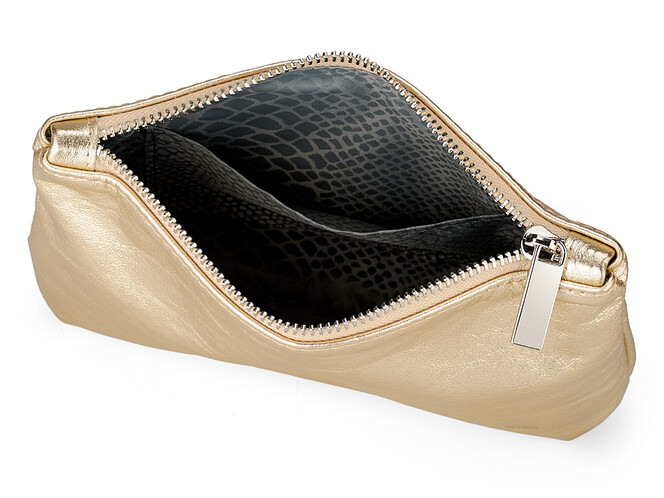 Жіноча косметичка з натуральної шкіри LeGRAND collection V07 G золотиста, Колір: Золотистий, фото , зображення 5
