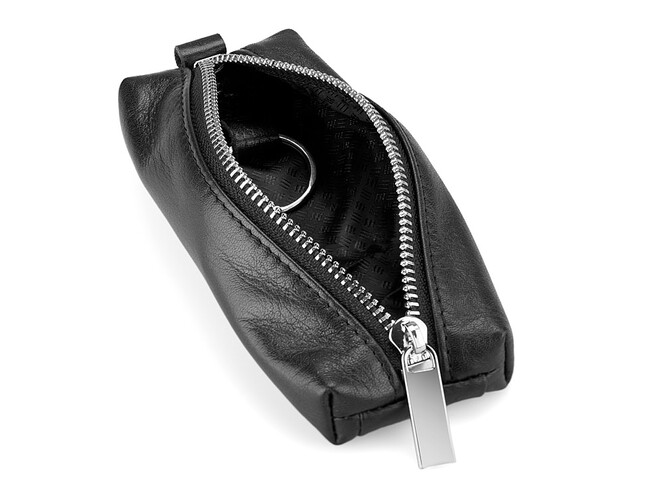 Містка ключниця з натуральної шкіри LeGRAND collection V11-000 чорна, Колір: Чорний, Тип і фактура шкіри: гладка, фото , зображення 2