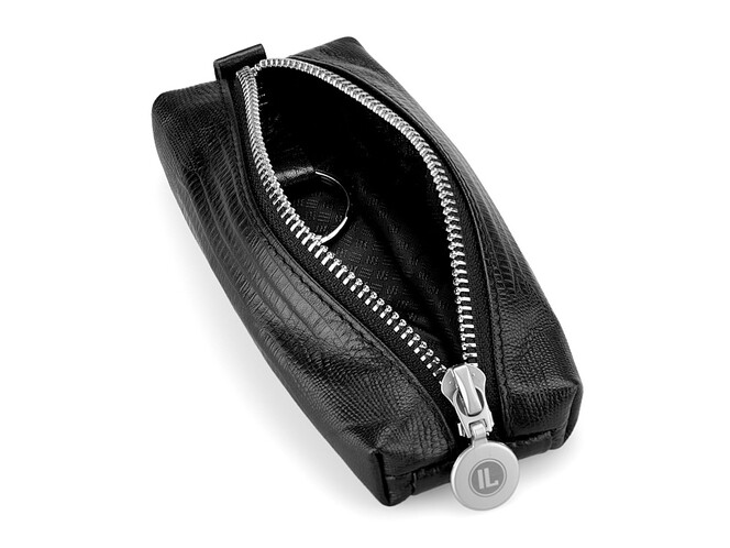 Містка ключниця з натуральної шкіри LeGRAND collection V11-041 чорна, Колір: Чорний, Тип і фактура шкіри: під рептилію, фото , зображення 2