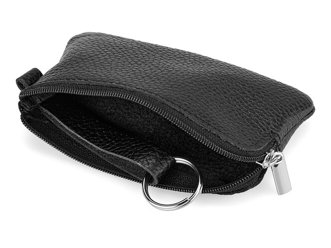 Мягкая кожаная ключница LeGRAND collection V10-046 чёрная, Цвет: Черный, Тип и  фактура кожи: зернистая, фото , изображение 3