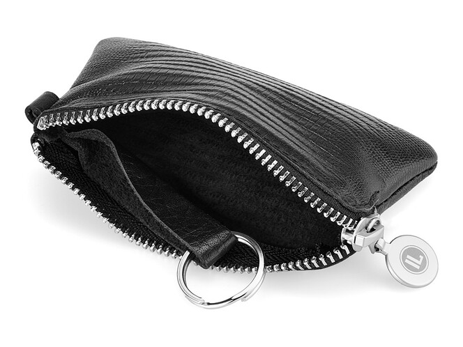 Мягкая кожаная ключница LeGRAND collection V10-041 чёрная, Цвет: Черный, Тип и  фактура кожи: под рептилию, фото , изображение 3