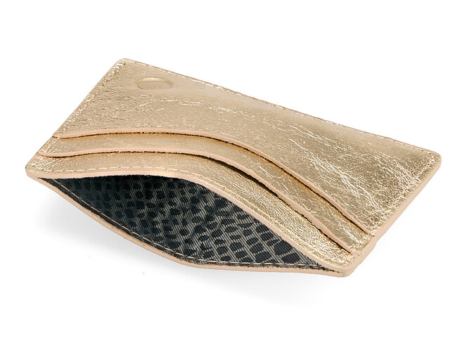 Картхолдер для карток з натуральної шкіри LeGRAND collection V06 G золотистий, Колір: Золотистий, фото , зображення 2
