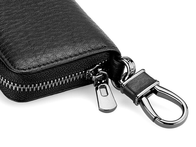 Автоключница универсальная из натуральной кожи LeGRAND collection 169-92-3 чёрная, фото , изображение 5