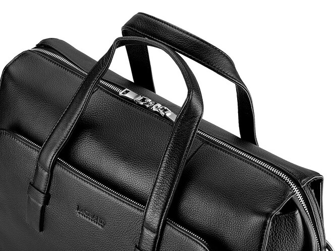 Шкіряна дорожня сумка LeGRAND collection 1842-1 чорна, фото , зображення 6