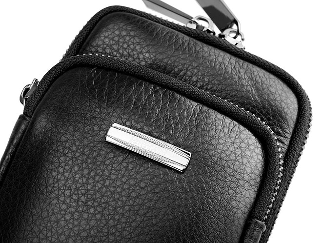 Чоловіча поясна сумка LeGRAND collection K407-102 чорна, фото , зображення 9