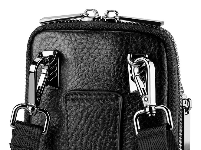 Чоловіча поясна сумка LeGRAND collection K407-102 чорна, фото , зображення 7