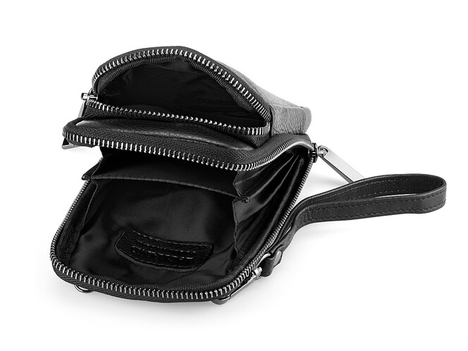 Чоловіча поясна сумка LeGRAND collection K407-102 чорна, фото , зображення 6