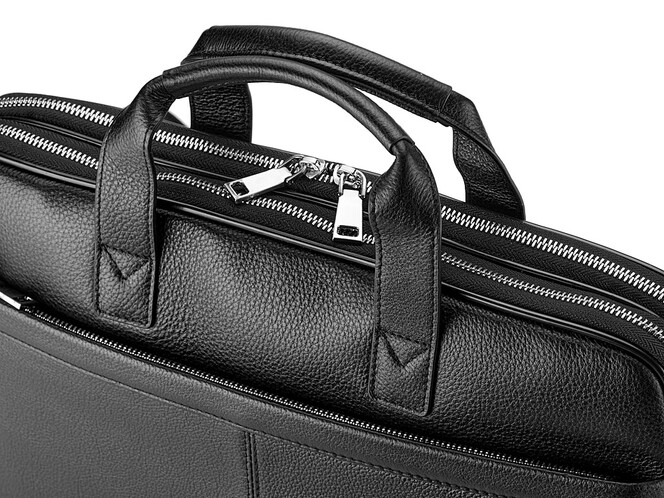 Кожаный портфель для документов LeGRAND collection 4742-1 чёрный, фото , изображение 9