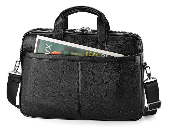 Кожаный портфель для документов LeGRAND collection 4742-1 чёрный, фото , изображение 5