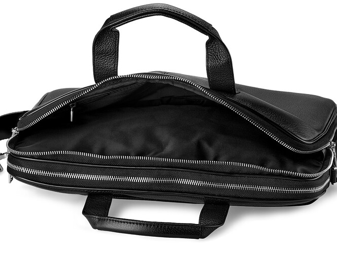 Кожаный портфель для документов LeGRAND collection 4742-1 чёрный, фото , изображение 7