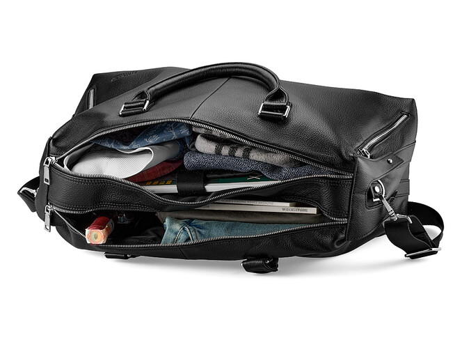 Вместительная дорожная сумка из натуральной кожи LeGRAND collection 8874-3 чёрная, фото , изображение 5