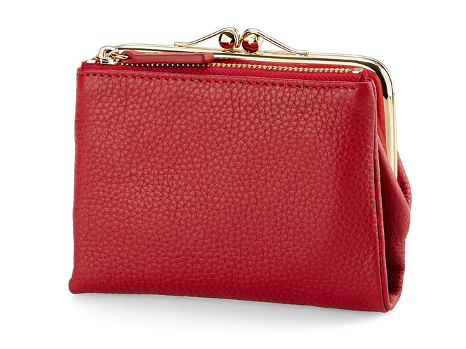 Стильный женский кожаный кошелёк Nikole Richie 1451 E красный, Цвет: Красный, Тип и  фактура кожи: зернистая, фото , изображение 2