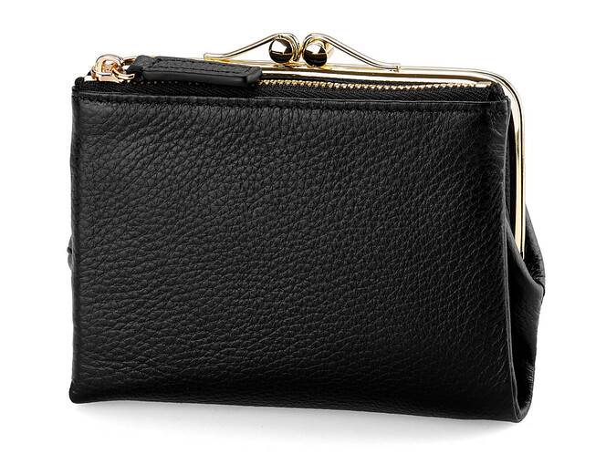 Стильный женский кожаный кошелёк Nikole Richie 1451 A чёрный, Цвет: Черный, Тип и  фактура кожи: зернистая, фото , изображение 2