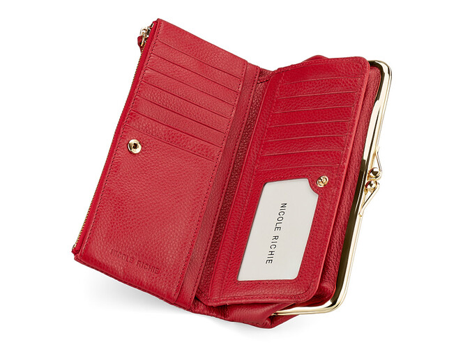 Модный кожаный женский кошелёк Nikole Richie 1450 E красный, Цвет: Красный, Тип и  фактура кожи: зернистая, фото , изображение 3
