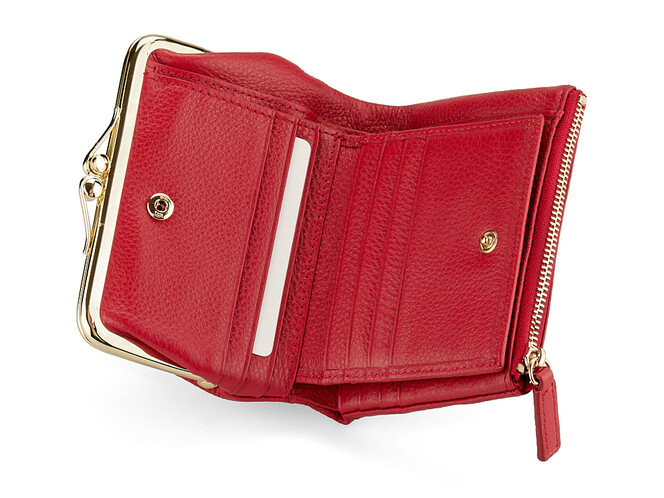 Стильный женский кожаный кошелёк Nikole Richie 1451 E красный, Цвет: Красный, Тип и  фактура кожи: зернистая, фото , изображение 3