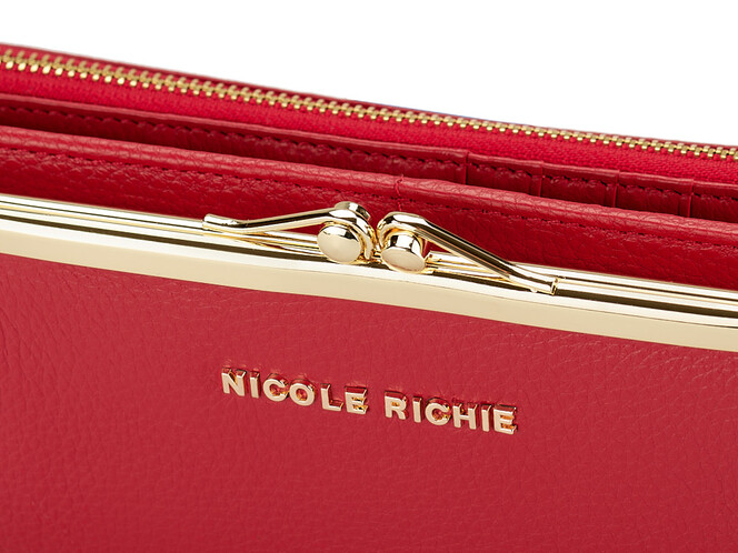 Модный кожаный женский кошелёк Nikole Richie 1450 E красный, Цвет: Красный, Тип и  фактура кожи: зернистая, фото , изображение 8