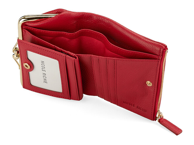 Стильный женский кожаный кошелёк Nikole Richie 1451 E красный, Цвет: Красный, Тип и  фактура кожи: зернистая, фото , изображение 5