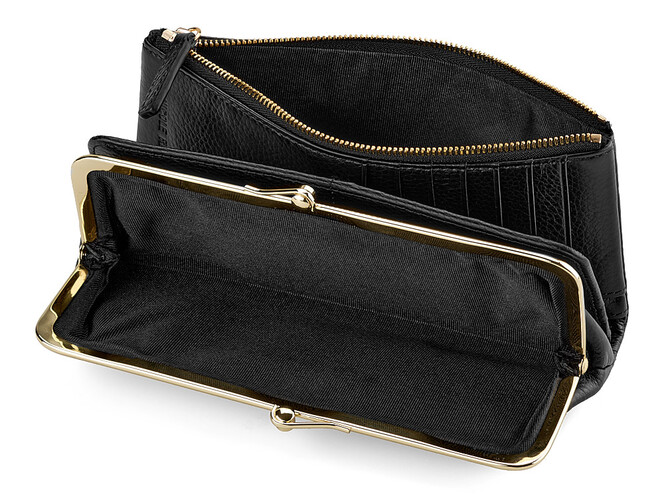 Модний шкіряний жіночий гаманець Nikole Richie 1450 A чорний, Колір: Чорний, Тип і фактура шкіри: зерниста, фото , зображення 6