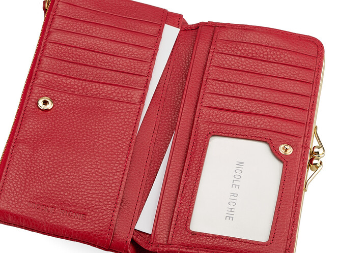 Модный кожаный женский кошелёк Nikole Richie 1450 E красный, Цвет: Красный, Тип и  фактура кожи: зернистая, фото , изображение 7