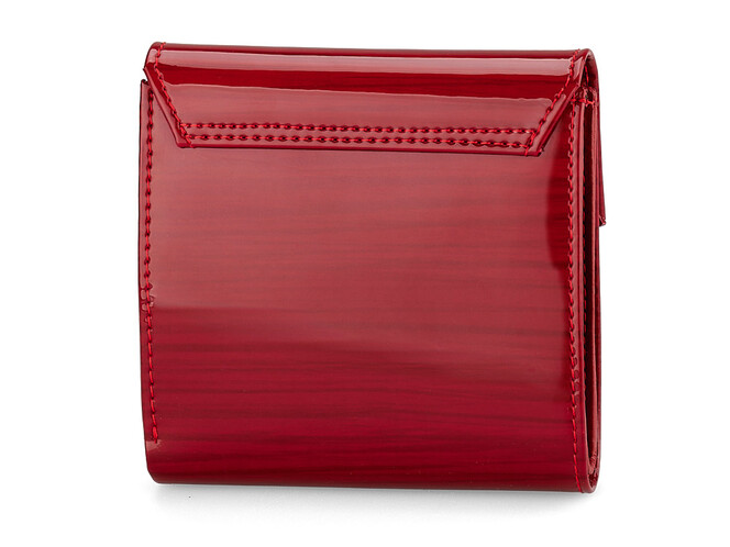 Лаковий компактний жіночий шкіряний гаманець Moro&Jenny 187-142 E червоний, Колір: Червоний, фото , зображення 2