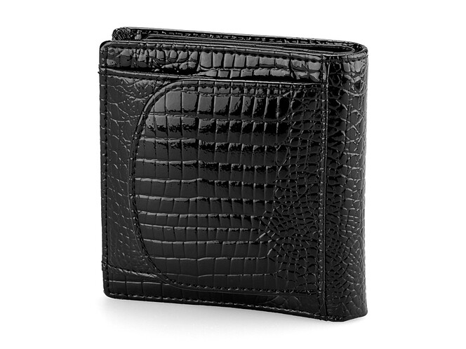 Лаковый компактный женский кожаный кошелёк Moro&Jenny 59053 A чёрный, Цвет: Черный, Тип и  фактура кожи: лаковая, фото , изображение 2