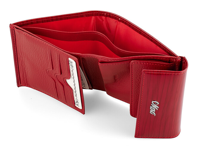 Лаковий компактний жіночий шкіряний гаманець Moro&Jenny 187-142 E червоний, Колір: Червоний, фото , зображення 5