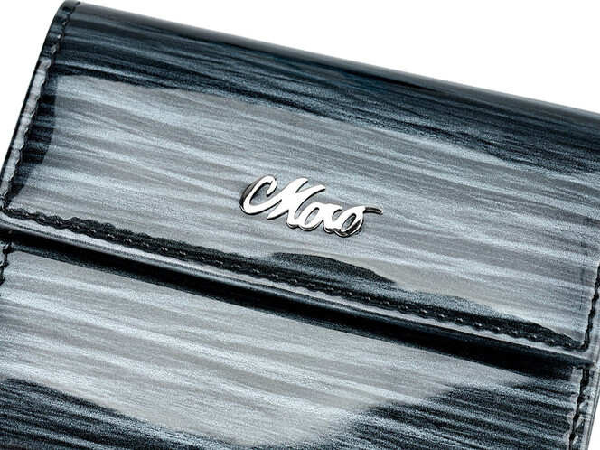 Оригинальный компактный женский кожаный кошелёк Moro&Jenny 187-142 A графит, Цвет: Черный, фото , изображение 6