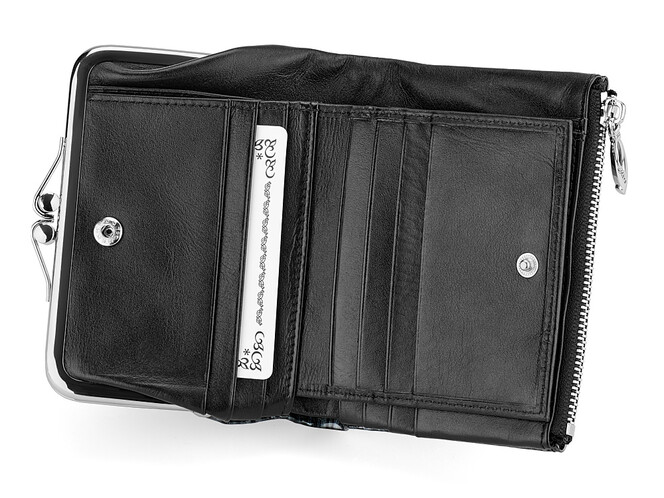 Стильный женский кожаный кошелек Moro&Jenny 187-144 N графит, фото , изображение 4