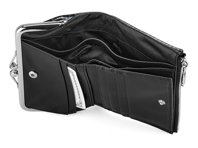 Стильный женский кожаный кошелек Moro&Jenny 187-144 N графит, фото , изображение 5