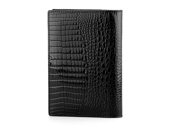 Элегантная кожаная женская обложка для паспорта Moro&Jenny 59012 A чёрная, фото , изображение 3