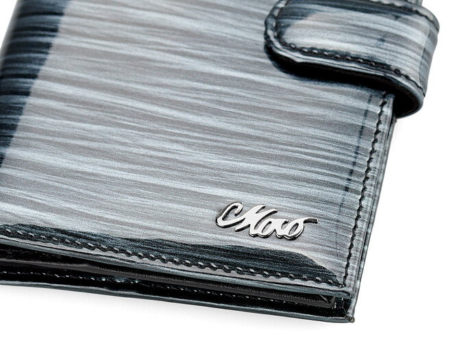 Стильная женская кожаная обложка для документов Moro&Jenny 187-27 N графит, фото , изображение 6