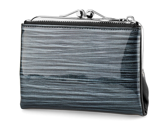 Стильный женский кожаный кошелек Moro&Jenny 187-144 N графит, фото , изображение 2