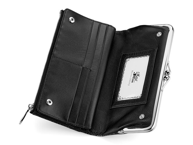 Стильний жіночий гаманець з натуральної шкіри Moro&Jenny 187-143 A графіт, фото , зображення 4