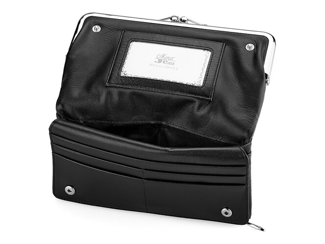 Стильний жіночий гаманець з натуральної шкіри Moro&Jenny 187-143 A графіт, фото , зображення 5