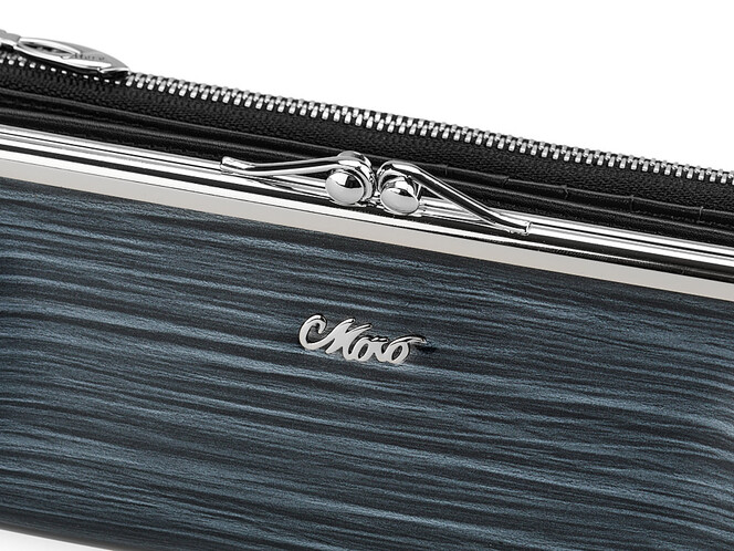 Стильний жіночий гаманець з натуральної шкіри Moro&Jenny 187-143 A графіт, фото , зображення 7