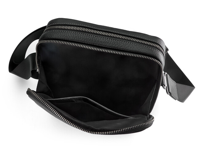 Стильна шкіряна чоловіча сумка LeGRAND collection 5574-4 чорна, фото , зображення 6
