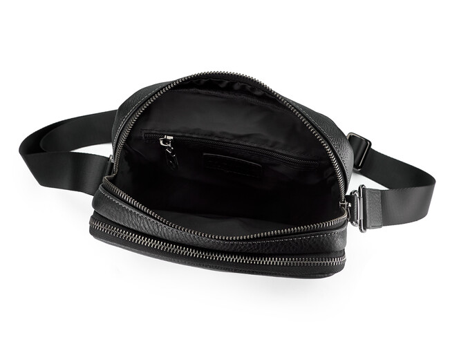 Стильна шкіряна чоловіча сумка LeGRAND collection 5574-4 чорна, фото , зображення 7