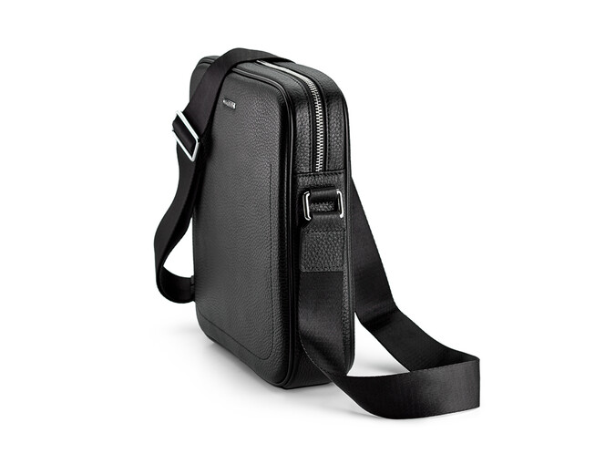 Чоловіча шкіряна сумка LeGRAND collection 7025-4 чорна, фото , зображення 3