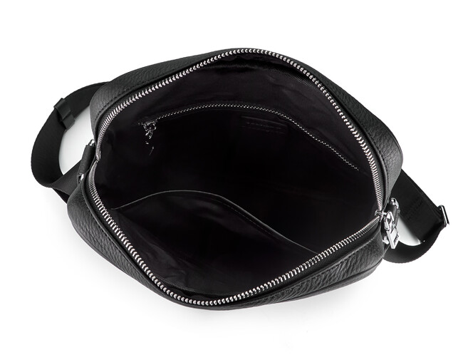 Чоловіча шкіряна сумка LeGRAND collection 7025-4 чорна, фото , зображення 6