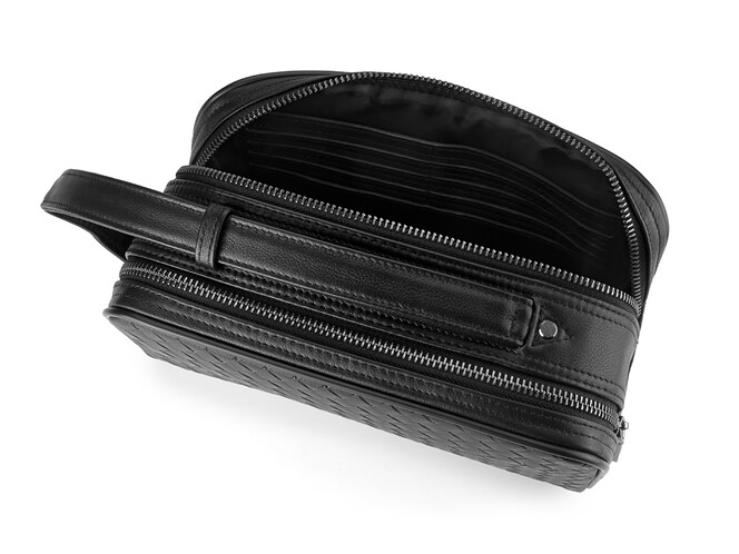Мужская косметичка - несессер из натуральной кожи LeGRAND collection 7935-144L чёрный, фото , изображение 6