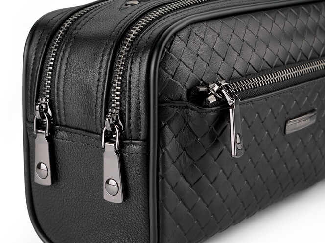 Мужская косметичка - несессер из натуральной кожи LeGRAND collection 7935-144L чёрный, фото , изображение 7